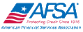 AFSA logo: red white and blue flag with text that says AFSA.